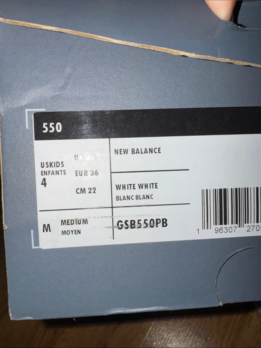 New Balance White Leather Low-Top Sneaker